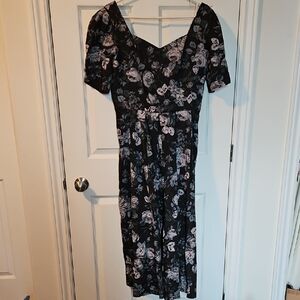 Vintage Laura Ashley Floral Dress With Bows